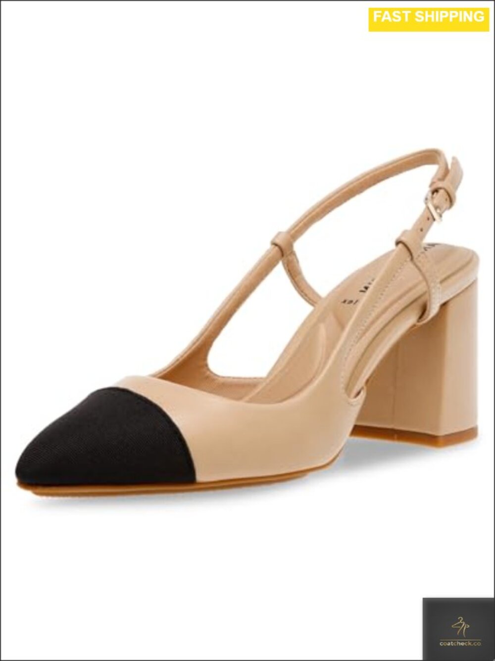 Anne Klein Slingback Block Heel Pump Ankle Buckle iFlex Cushioned
